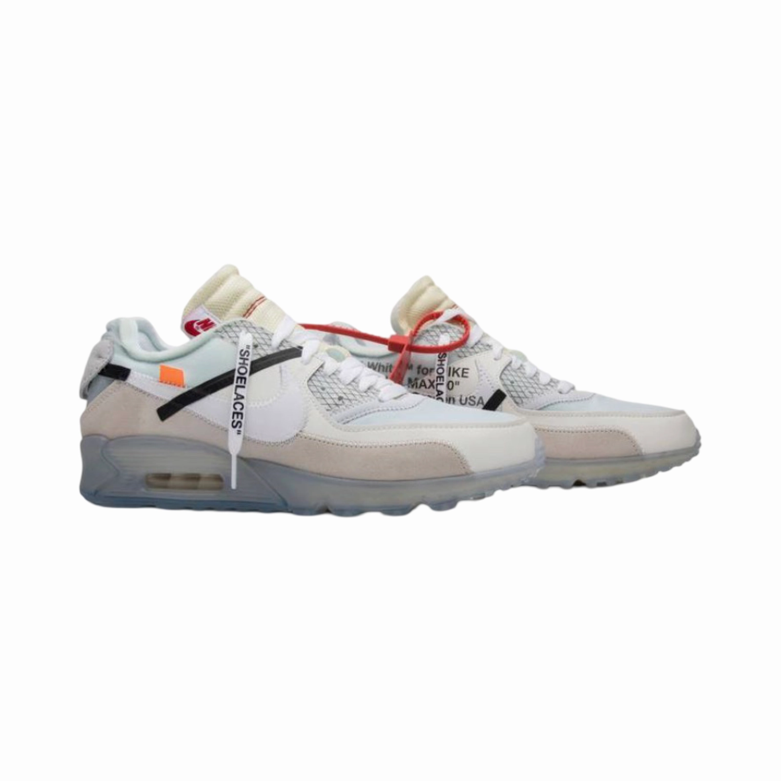 OFF-WHITE x Air Max 90 The Ten Sail White Muslin Street Shoes