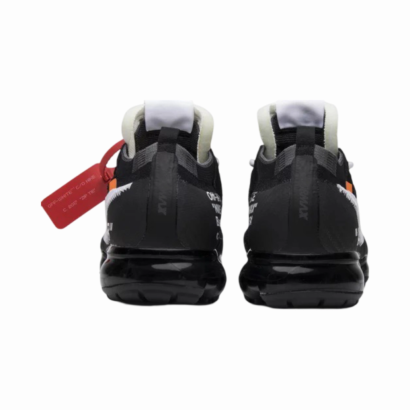 Off White x Nike Air Max Vapormax FK Flyknit Black White Clear Street Shoes