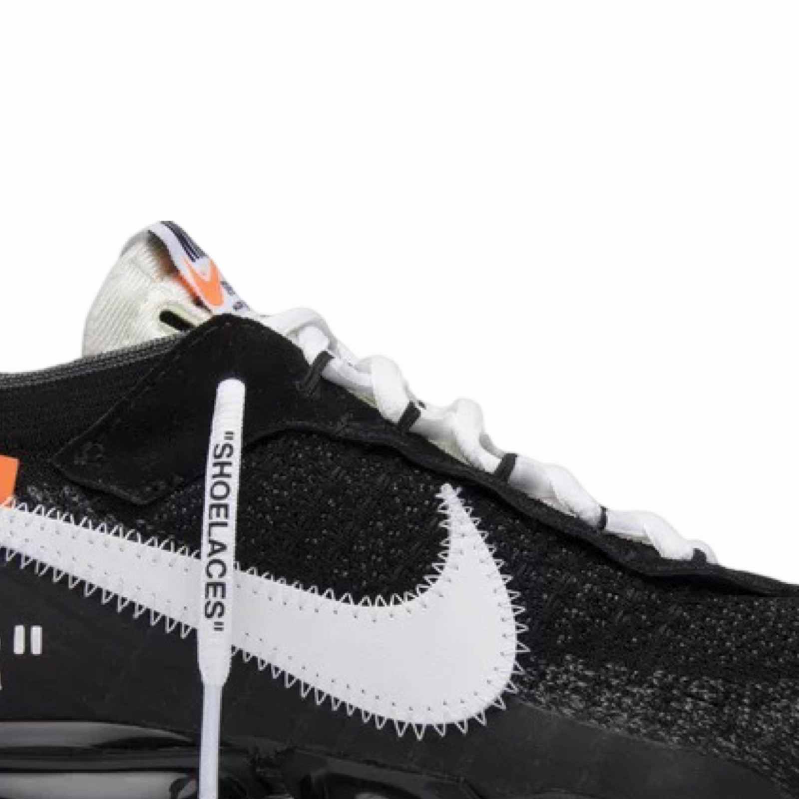 Off White x Nike Air Max Vapormax FK Flyknit Black White Clear Street Shoes