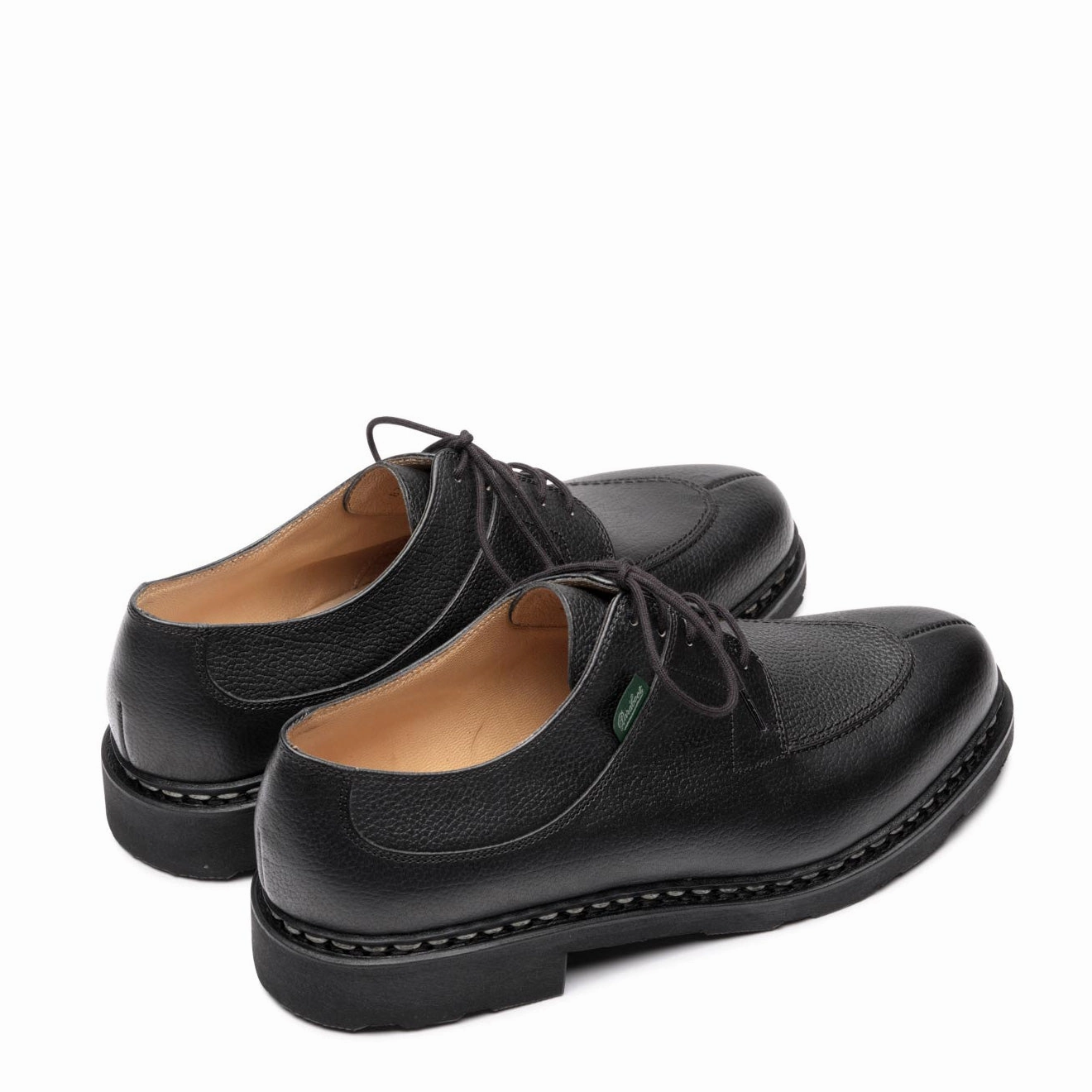 Paraboot Avignon Shoe Grained Black Leather Classic Leather Loafers