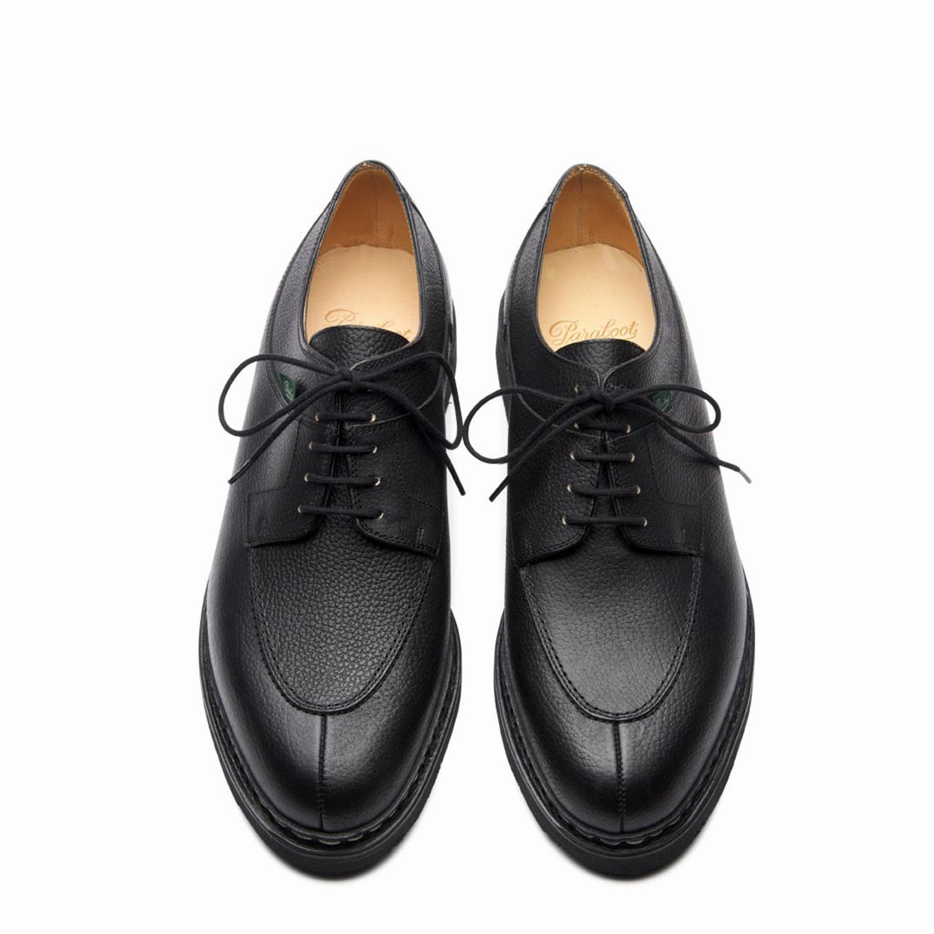 Paraboot Avignon Shoe Grained Black Leather Classic Leather Loafers