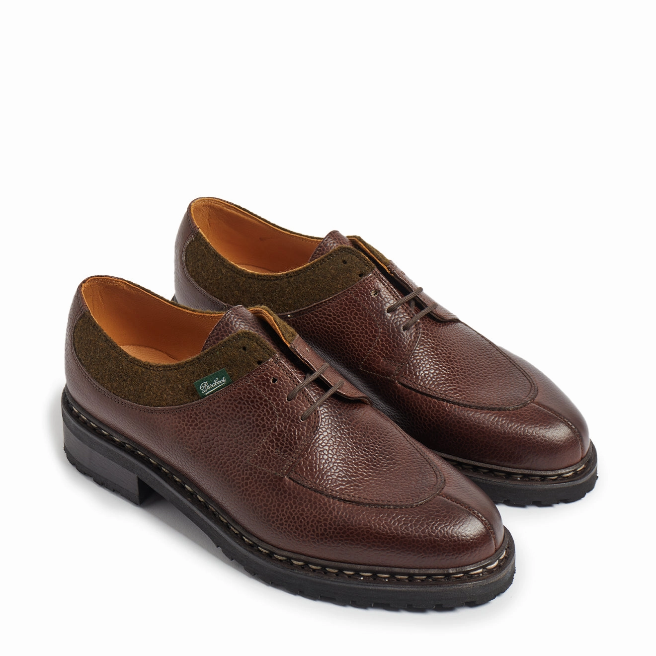 Paraboot Avignon Shoe Maroon / Olive Classic Leather Loafers