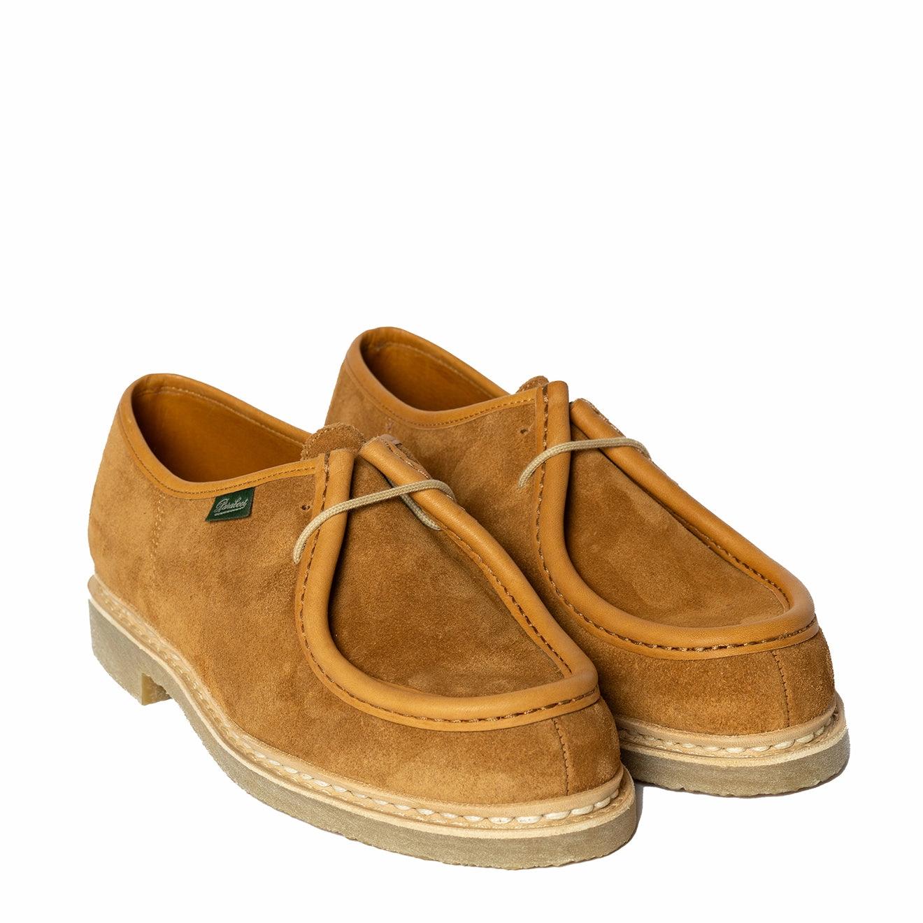 Paraboot Micka Shoe Suede Ario Honey / Vel Whisky Classic Leather Loafers