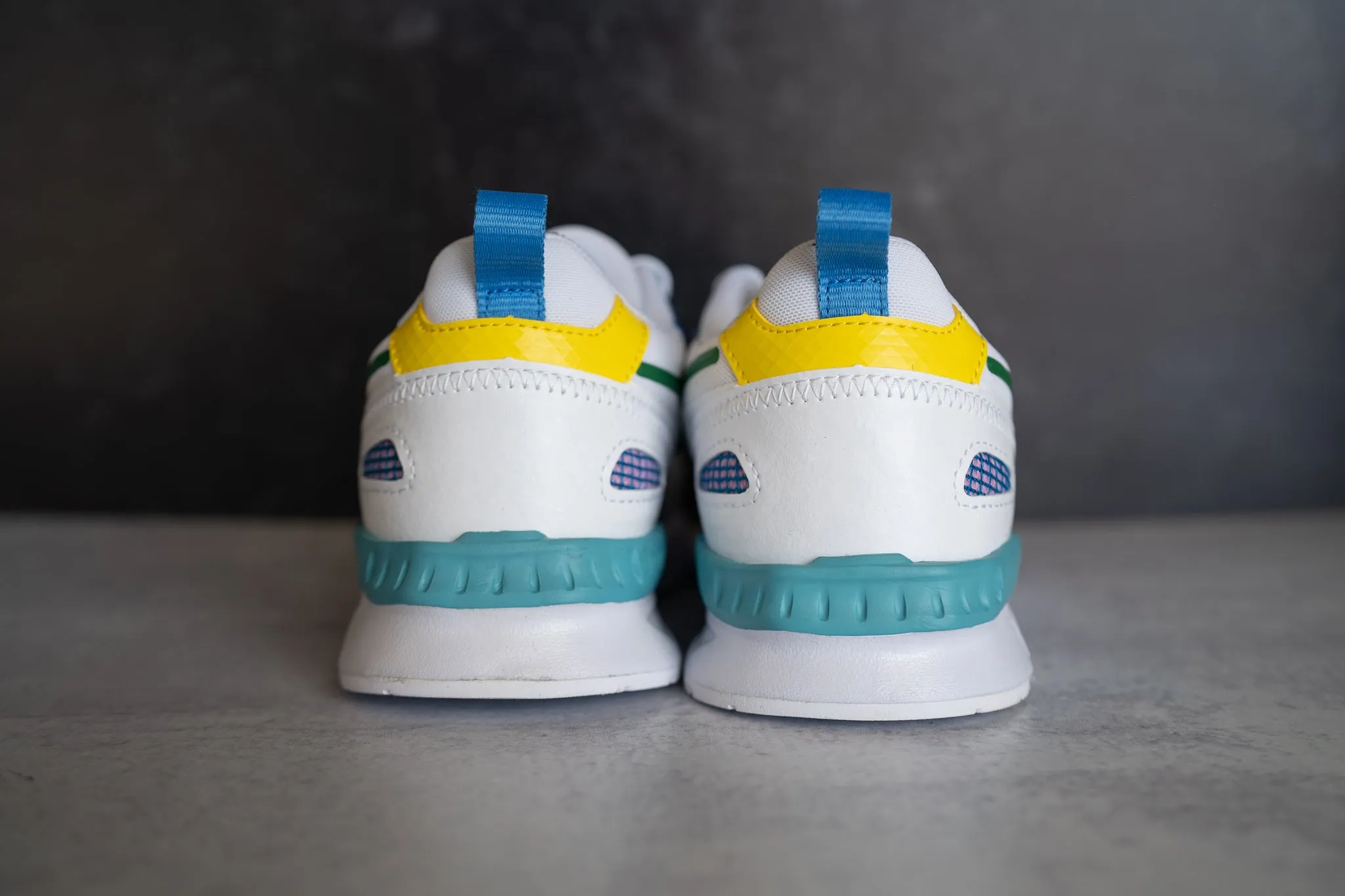 PRESCHOOL Puma Mirage Tech Game (White/Multi) Puma athletic shoe visuals