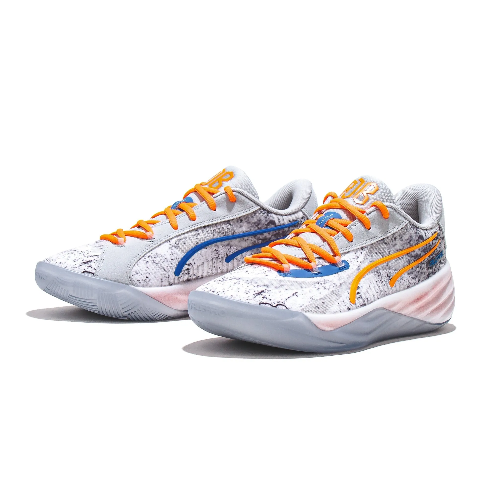Puma Basketball Men All-Pro Nitro RJ Barrett Grey Orange 379914-01 Puma casual footwear shots