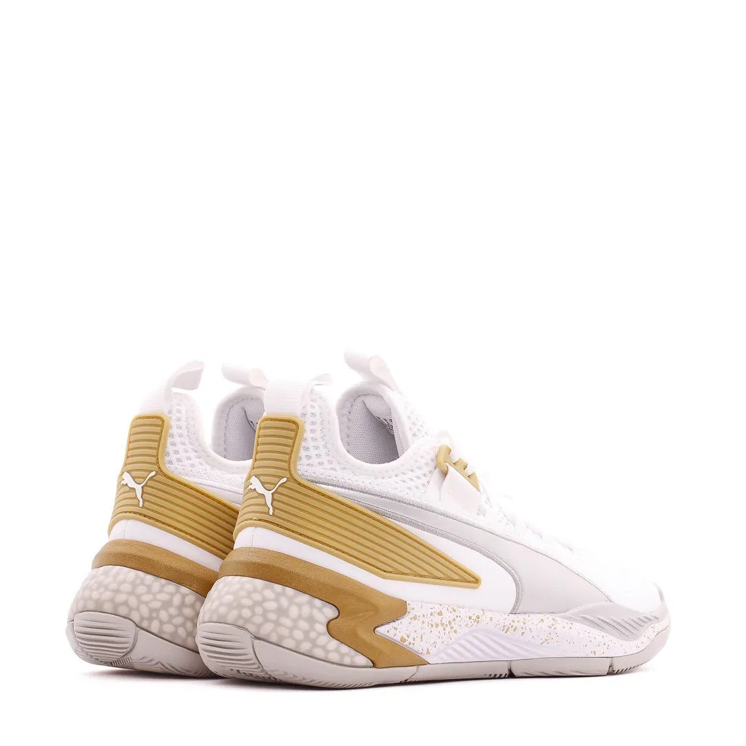 Puma Basketball Uproar Hybrid Court White Metallic Silver Men 192775-09 Puma casual footwear shots