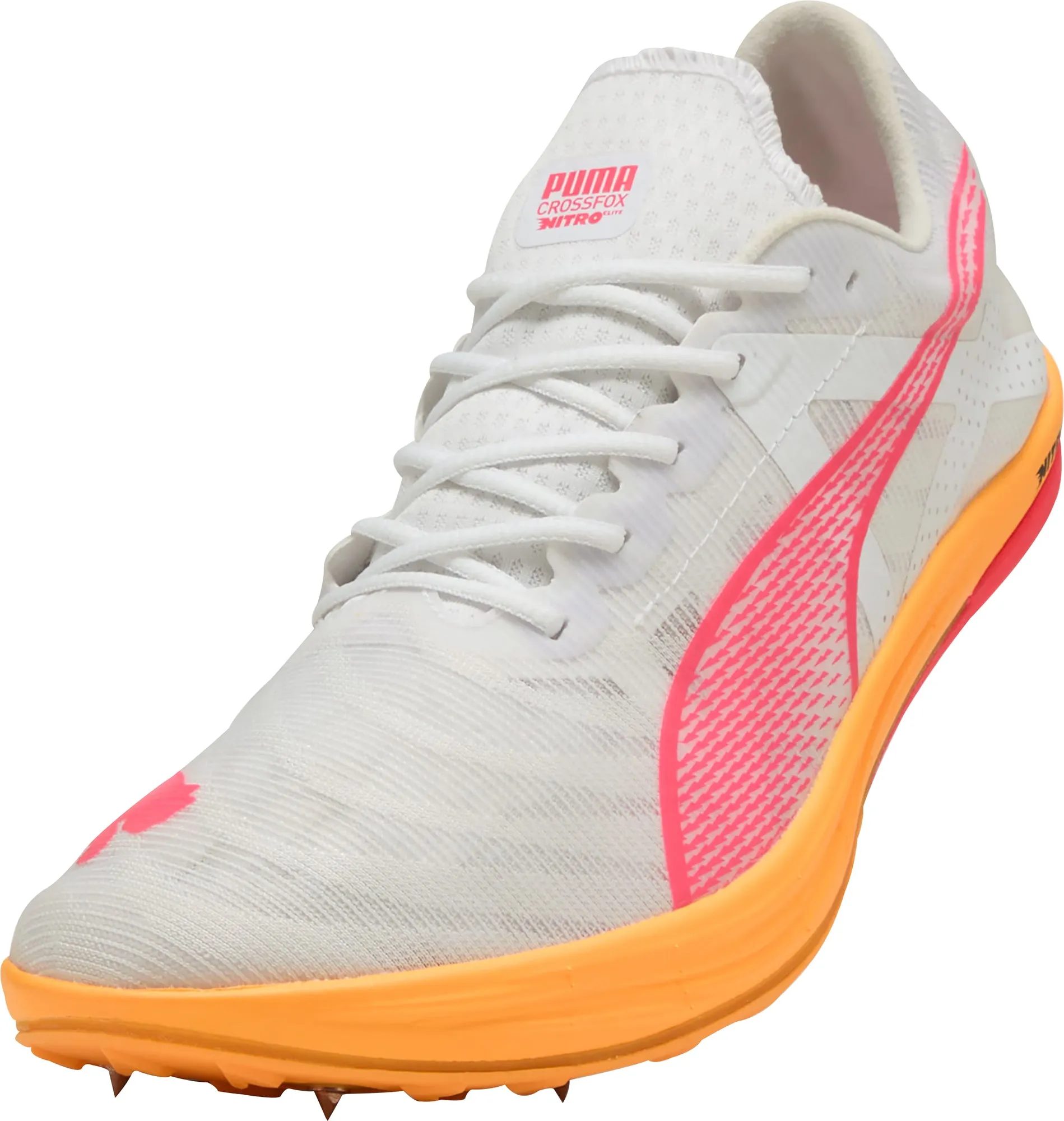 Puma Crossfox Nitro Elite Cross Country Running Spikes - White Cozy Footwear