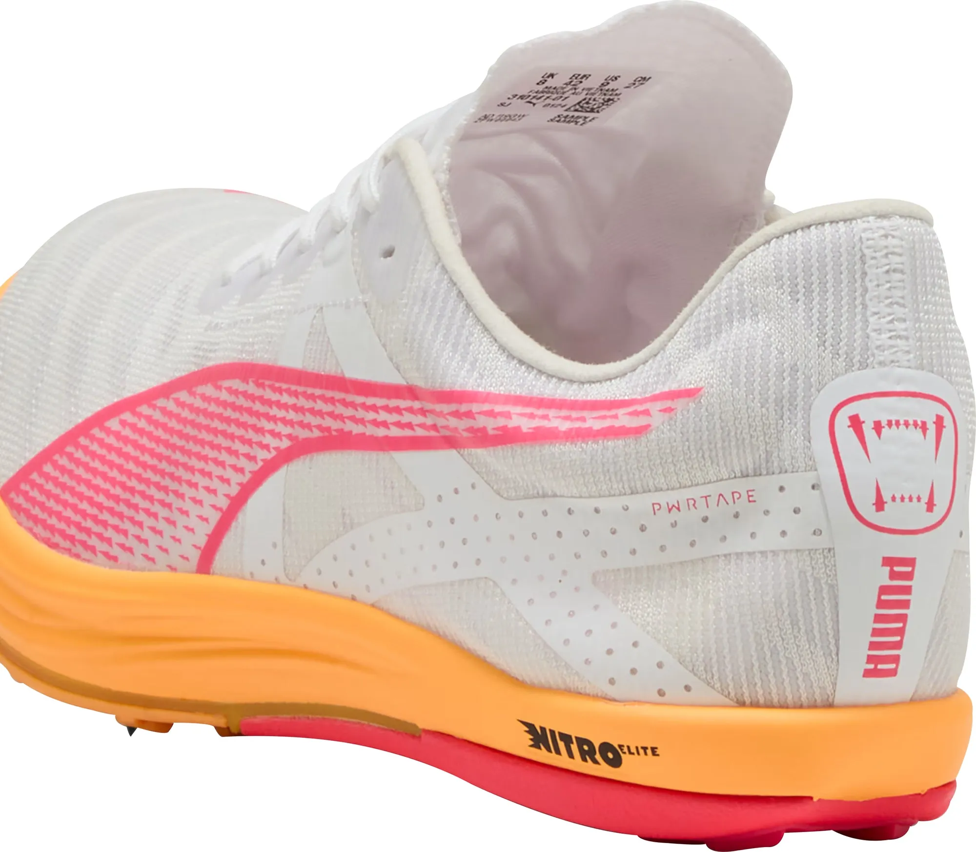 Puma Crossfox Nitro Elite Cross Country Running Spikes - White Cozy Footwear