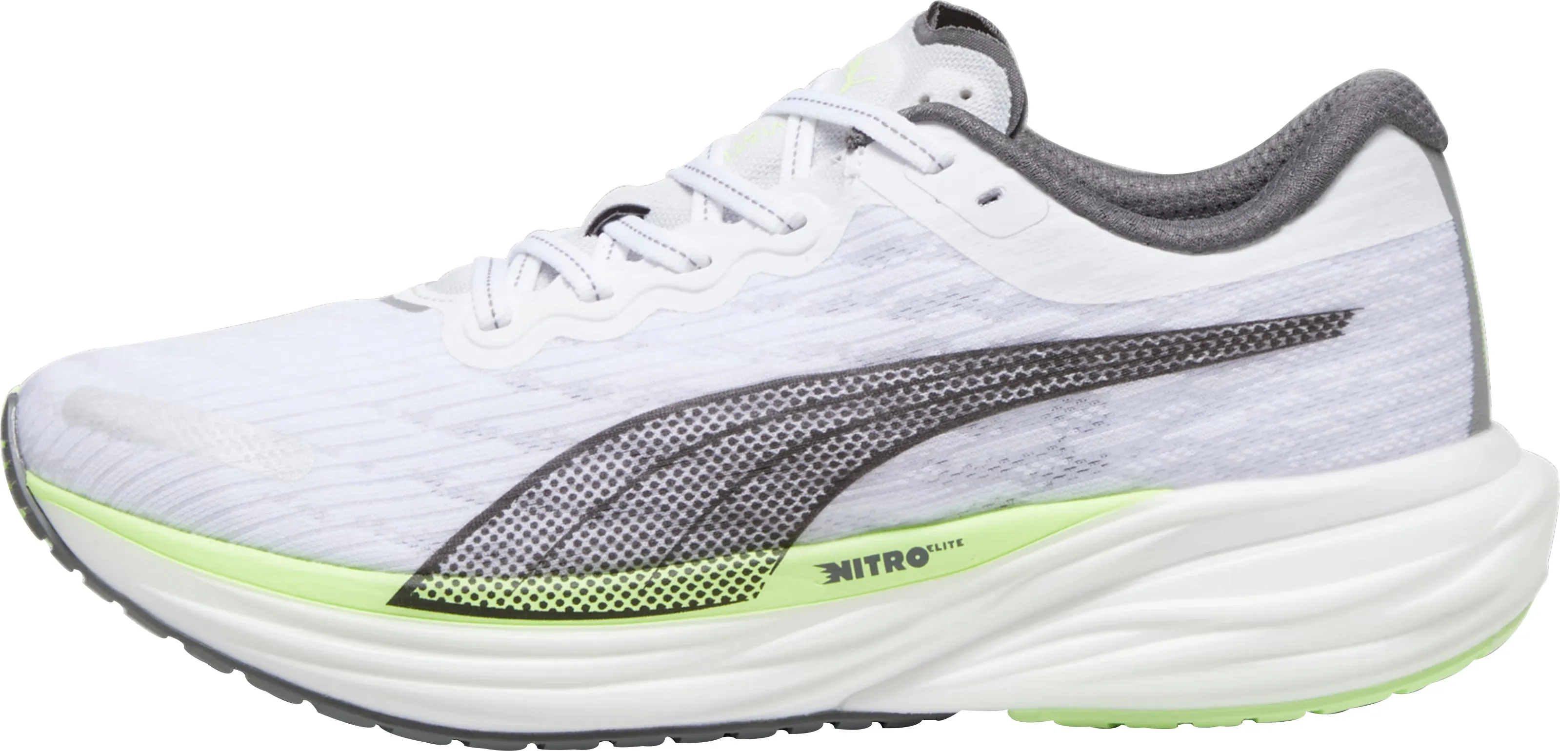 Puma Deviate Nitro 2 Mens Running Shoes - White Puma athletic shoes for urban lifestyle