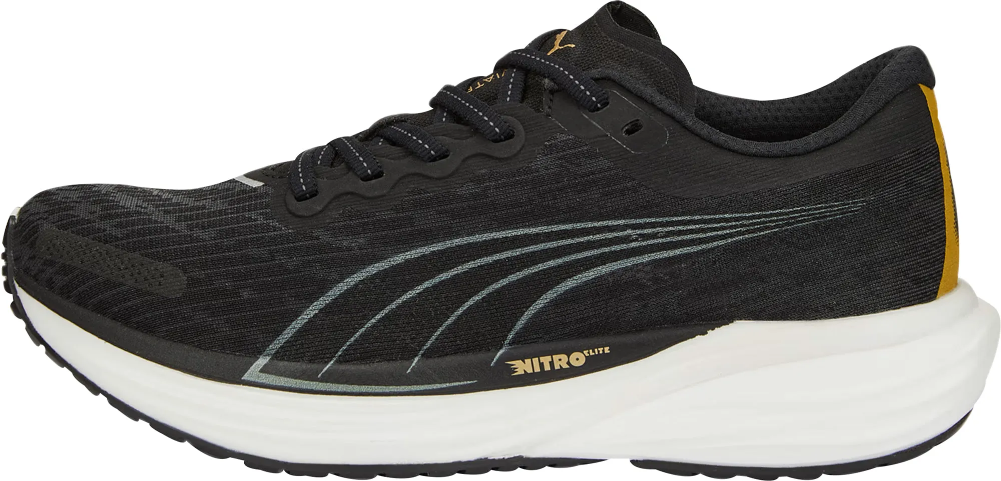 Puma Deviate Nitro 2 Womens Running Shoes - Black Puma athletic shoes for urban lifestyle
