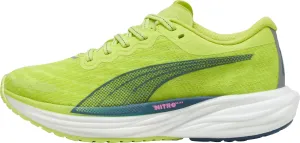 Puma Deviate Nitro 2 Womens Running Shoes - Green Puma sport shoes with bold branding
