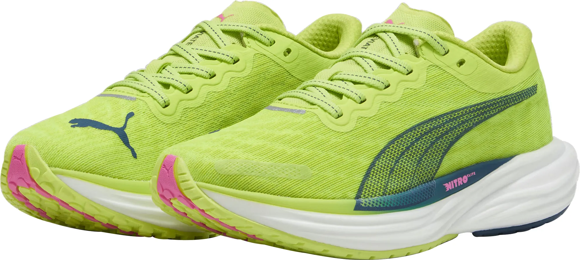 Puma Deviate Nitro 2 Womens Running Shoes - Green Cozy Footwear