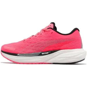 Puma Deviate Nitro 2 Womens Running Shoes - Pink Puma sport shoes with bold branding