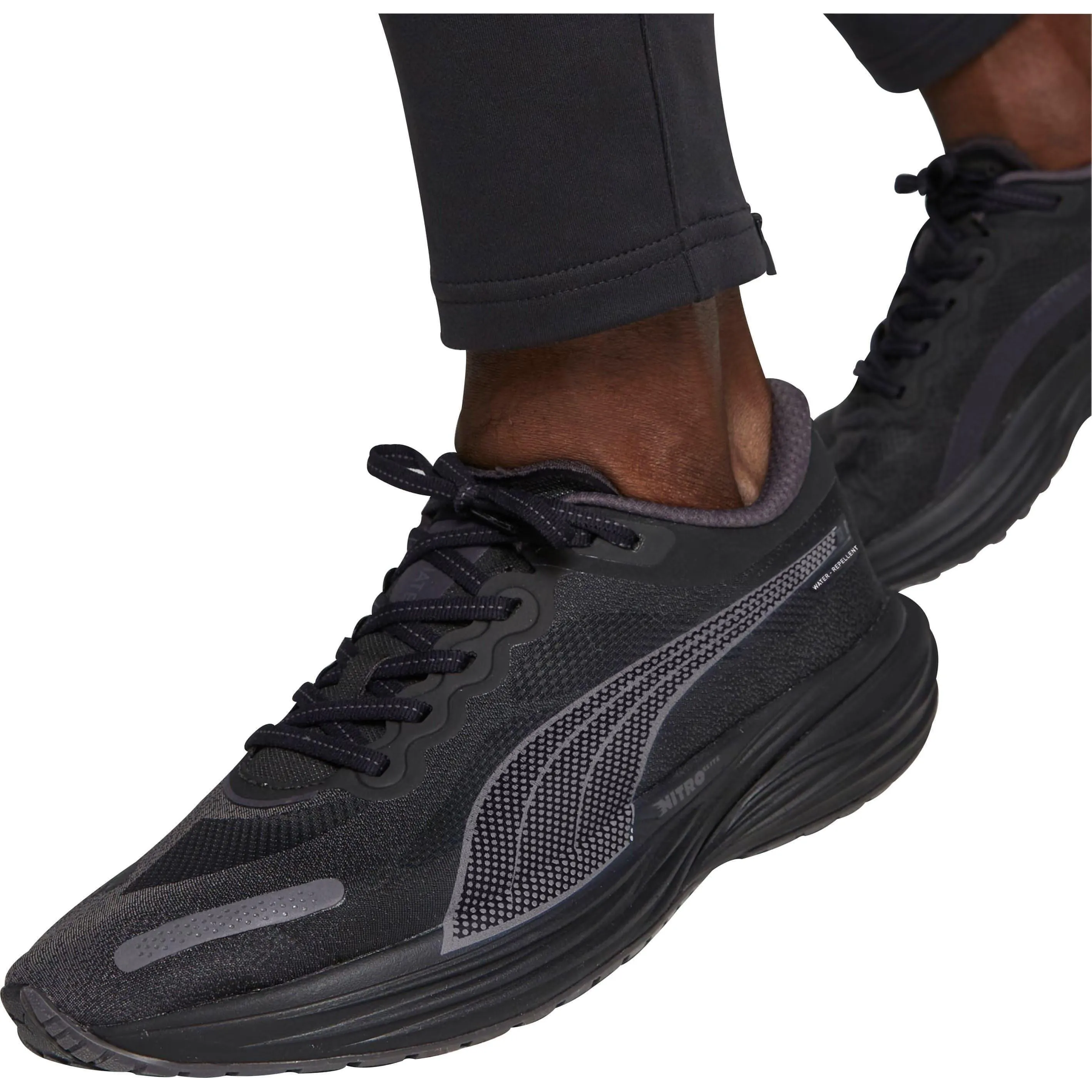 Puma Deviate Nitro 2 WTRepel Mens Running Shoes - Black Cozy Footwear