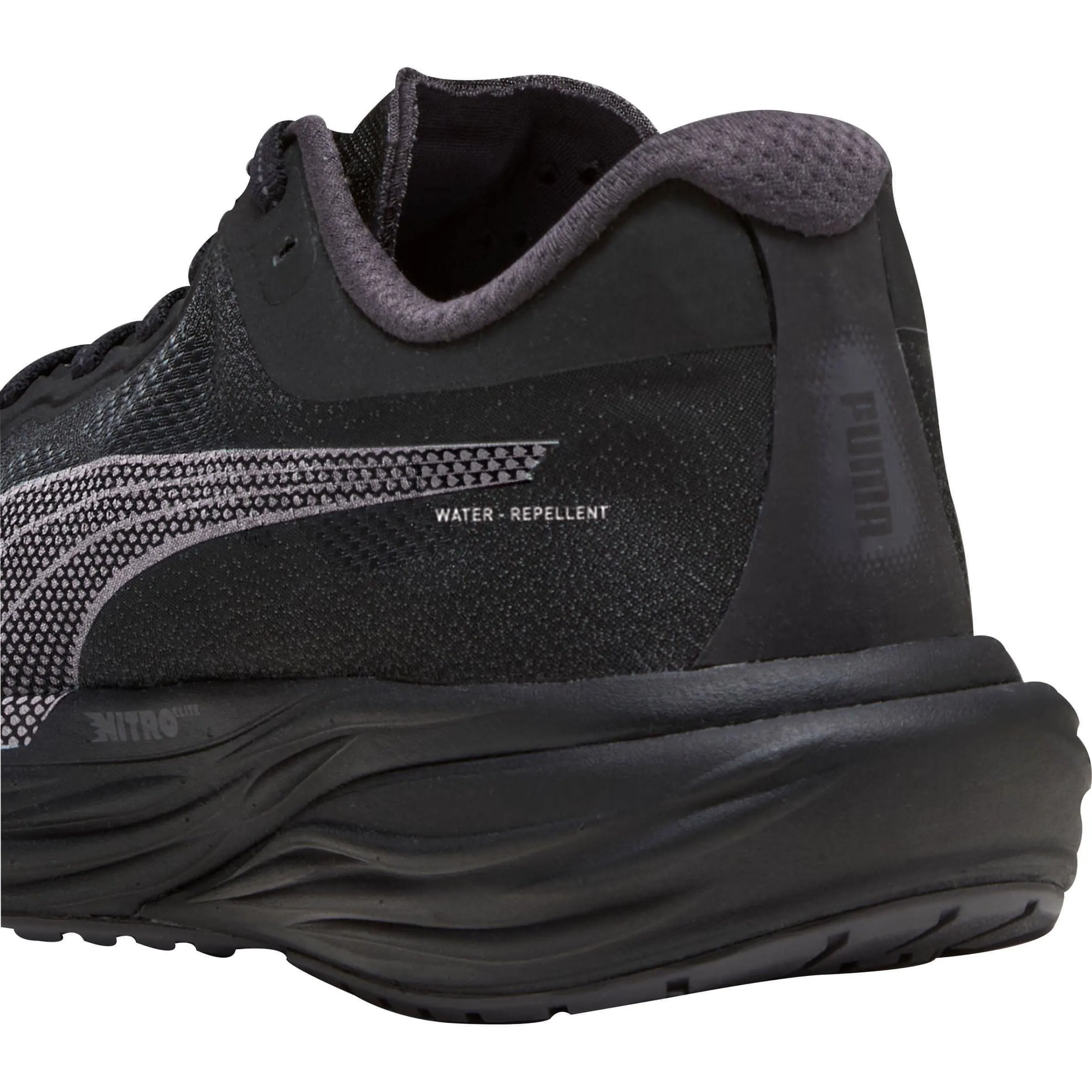 Puma Deviate Nitro 2 WTRepel Mens Running Shoes - Black Cozy Footwear