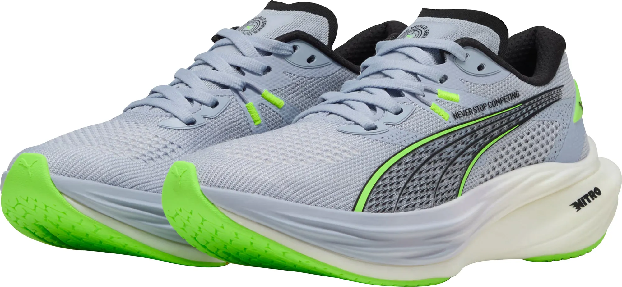Puma Deviate Nitro 3 HYROX Womens Running Shoes - Blue Cozy Footwear