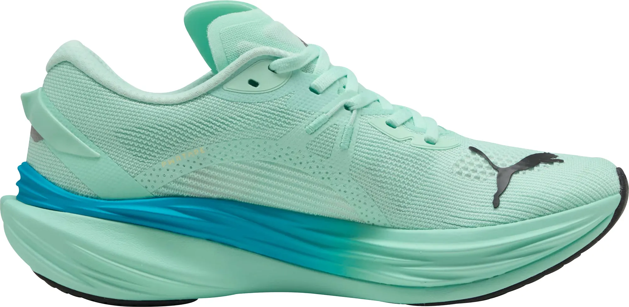 Puma Deviate Nitro 3 Mens Running Shoes - Green Cozy Footwear
