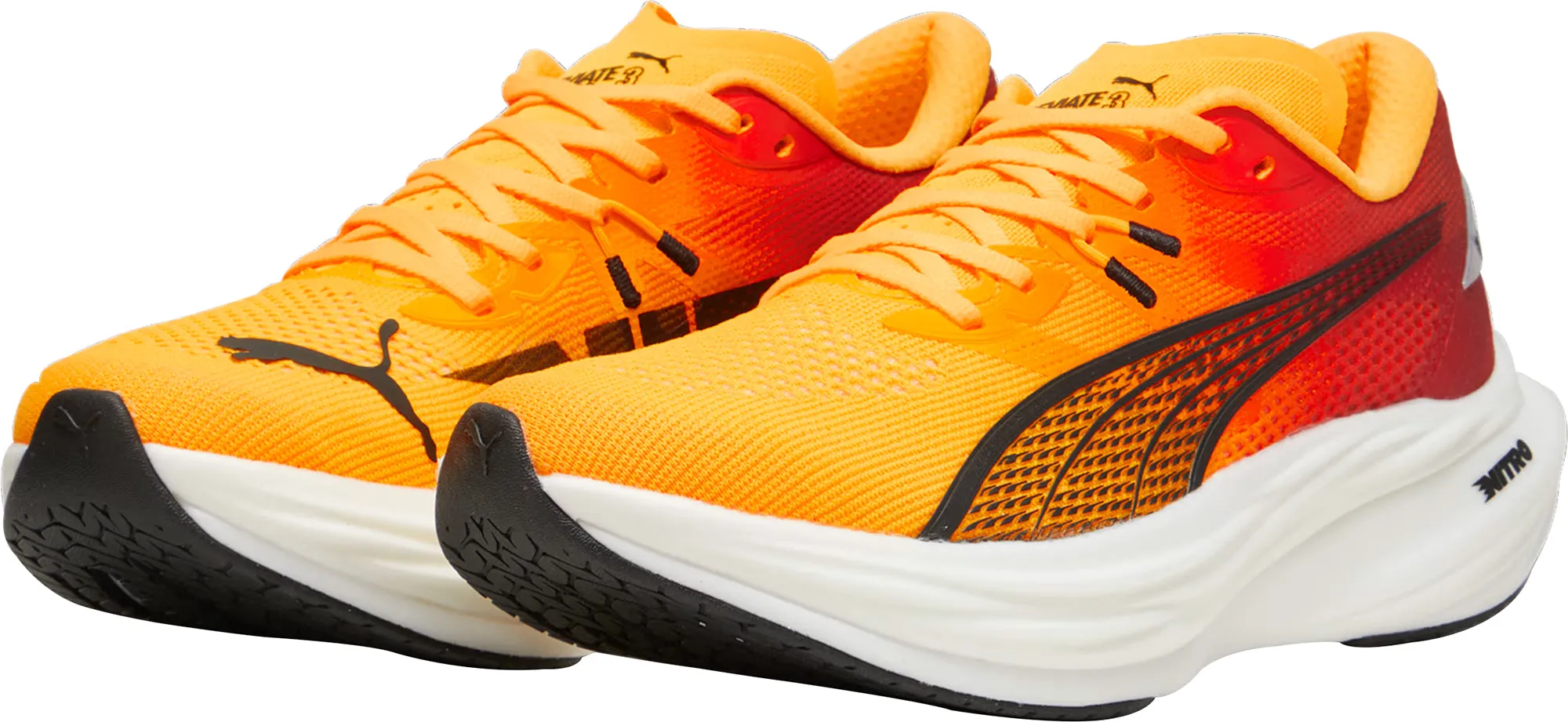 Puma Deviate Nitro 3 Mens Running Shoes - Orange Bold Sneakers