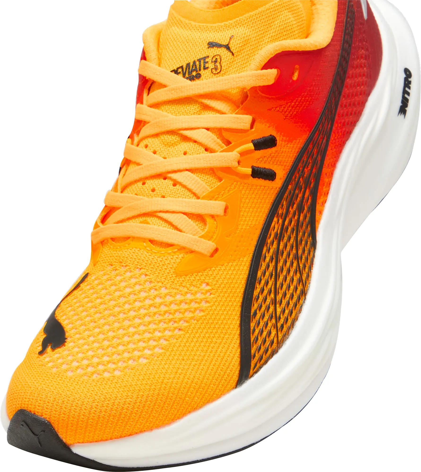 Puma Deviate Nitro 3 Mens Running Shoes - Orange Bold Sneakers