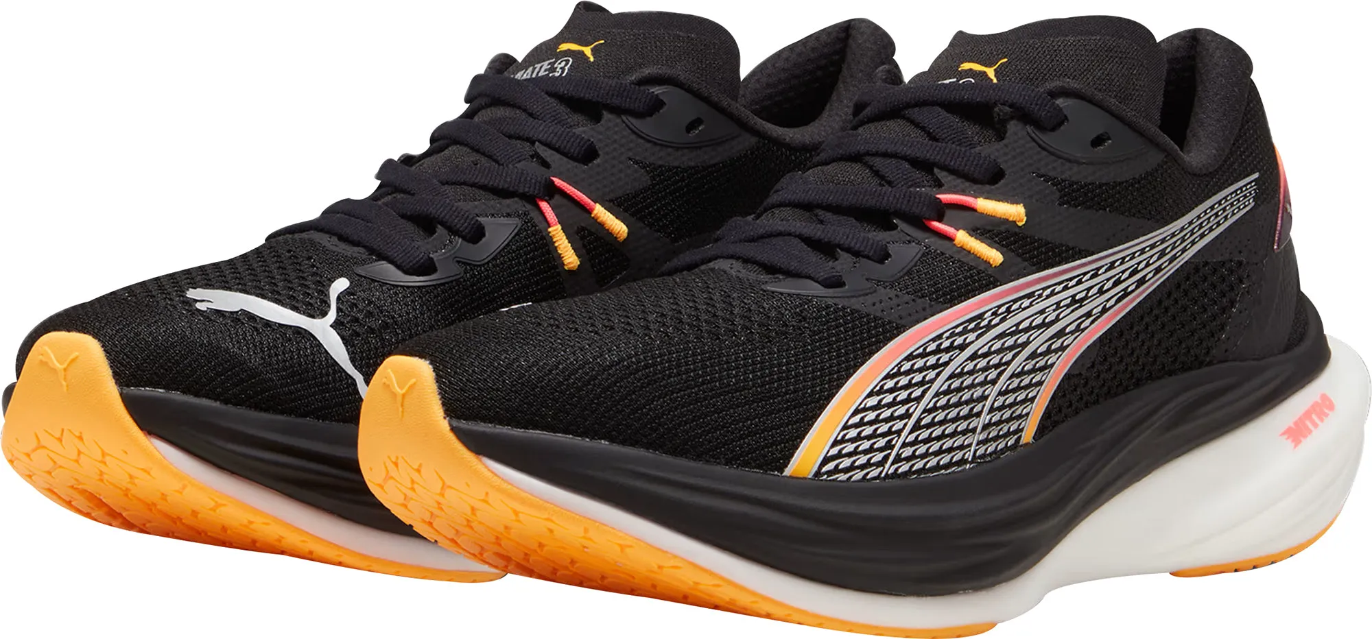 Puma Deviate Nitro 3 Womens Running Shoes - Black Cozy Footwear