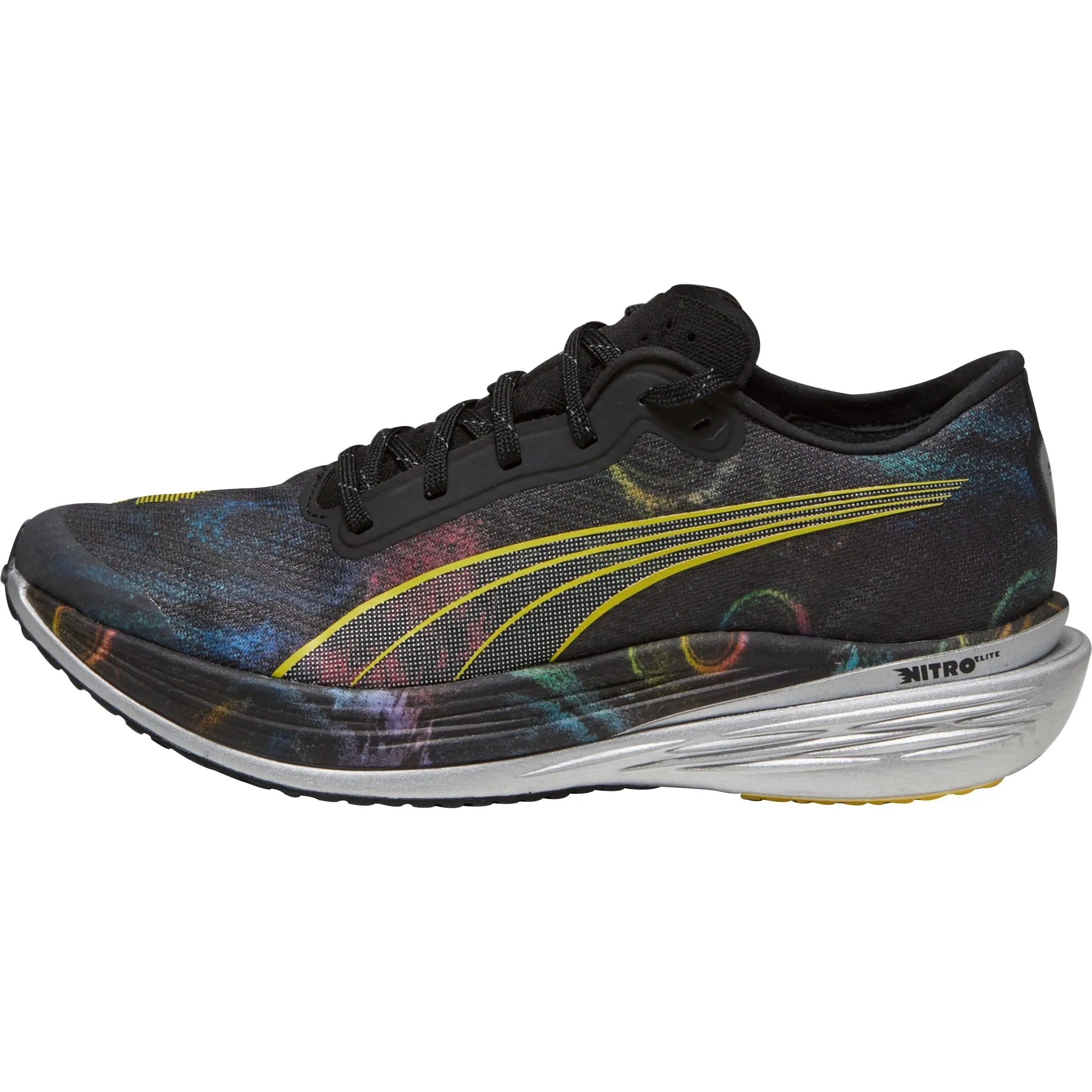 Puma Deviate Nitro Elite 2 Mens Running Shoes - Black Puma sport shoes with bold branding