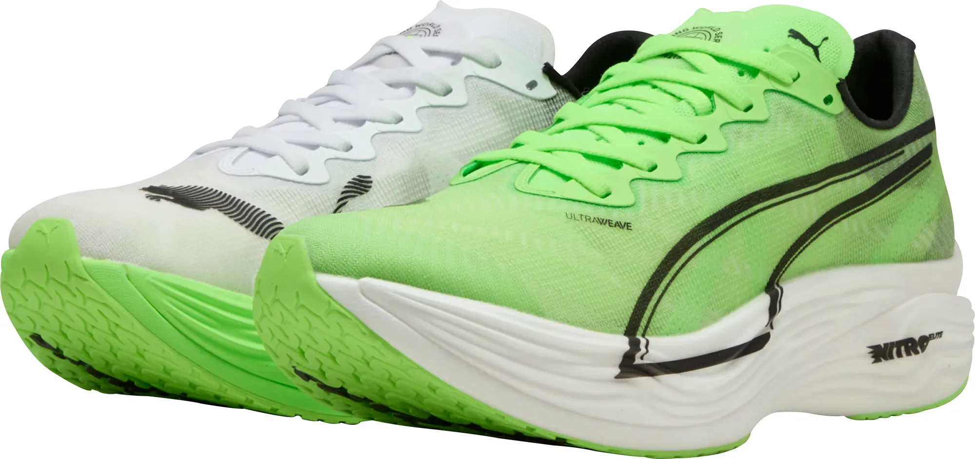 Puma Deviate Nitro Elite 3 HYROX Mens Running Shoes - Green Cozy Footwear