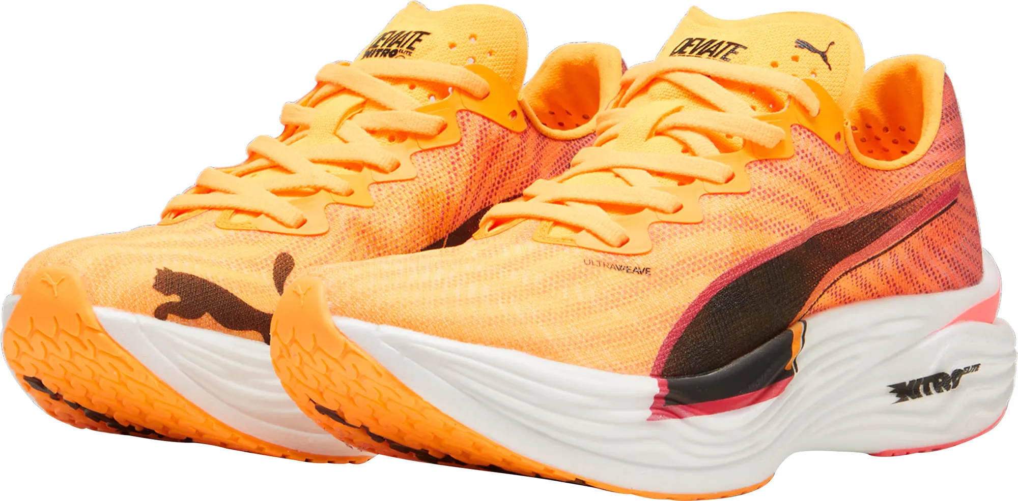 Puma Deviate Nitro Elite 3 Womens Running Shoes - Orange Cozy Footwear