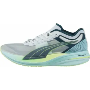 Puma Deviate Nitro Elite Racer Mens Running Shoes - White Puma sport shoes with bold branding