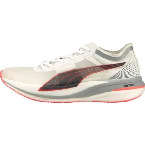 Puma Deviate Nitro Elite Racer Mens Running Shoes - White Puma sport shoes with bold branding