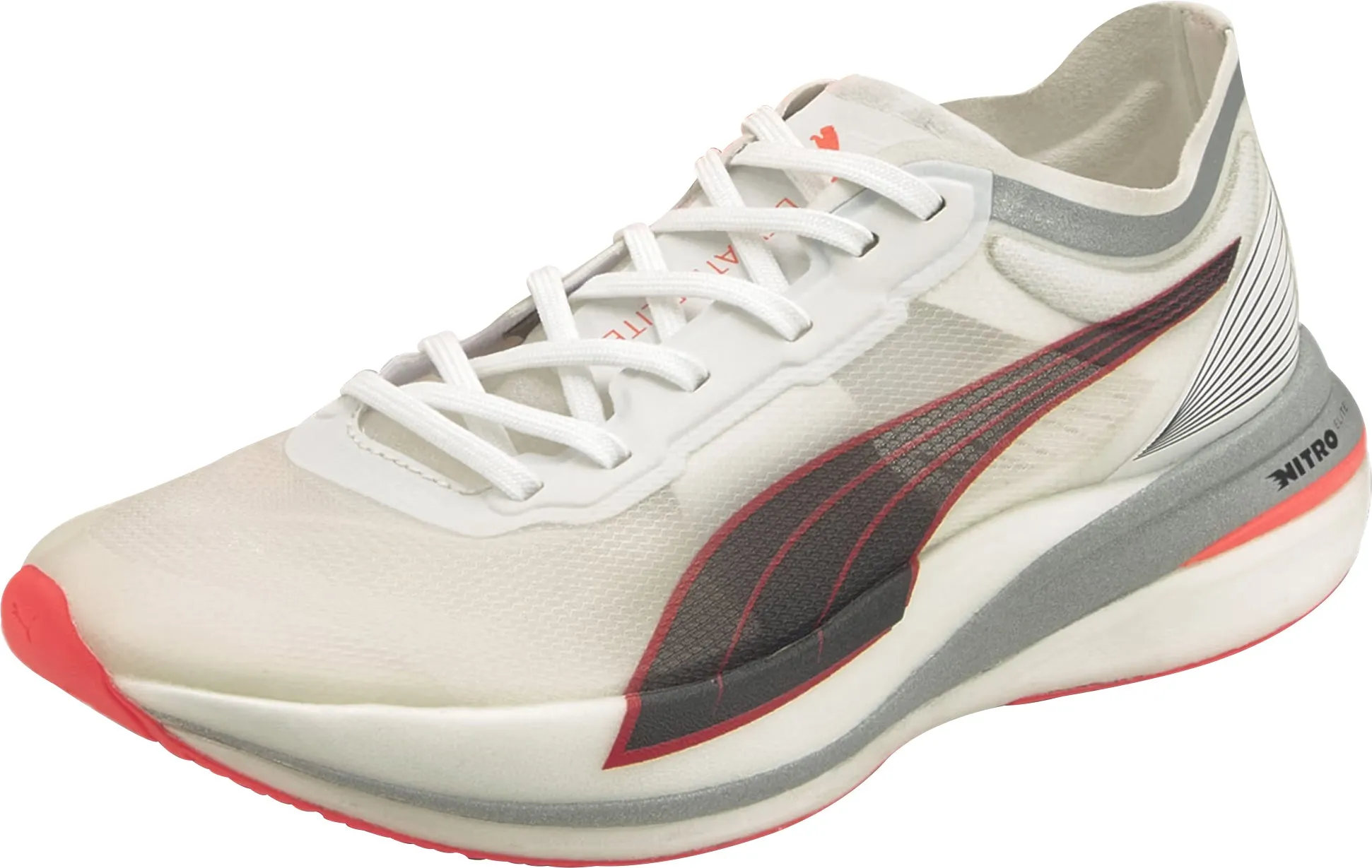 Puma Deviate Nitro Elite Racer Womens Running Shoes - White Bold Sneakers