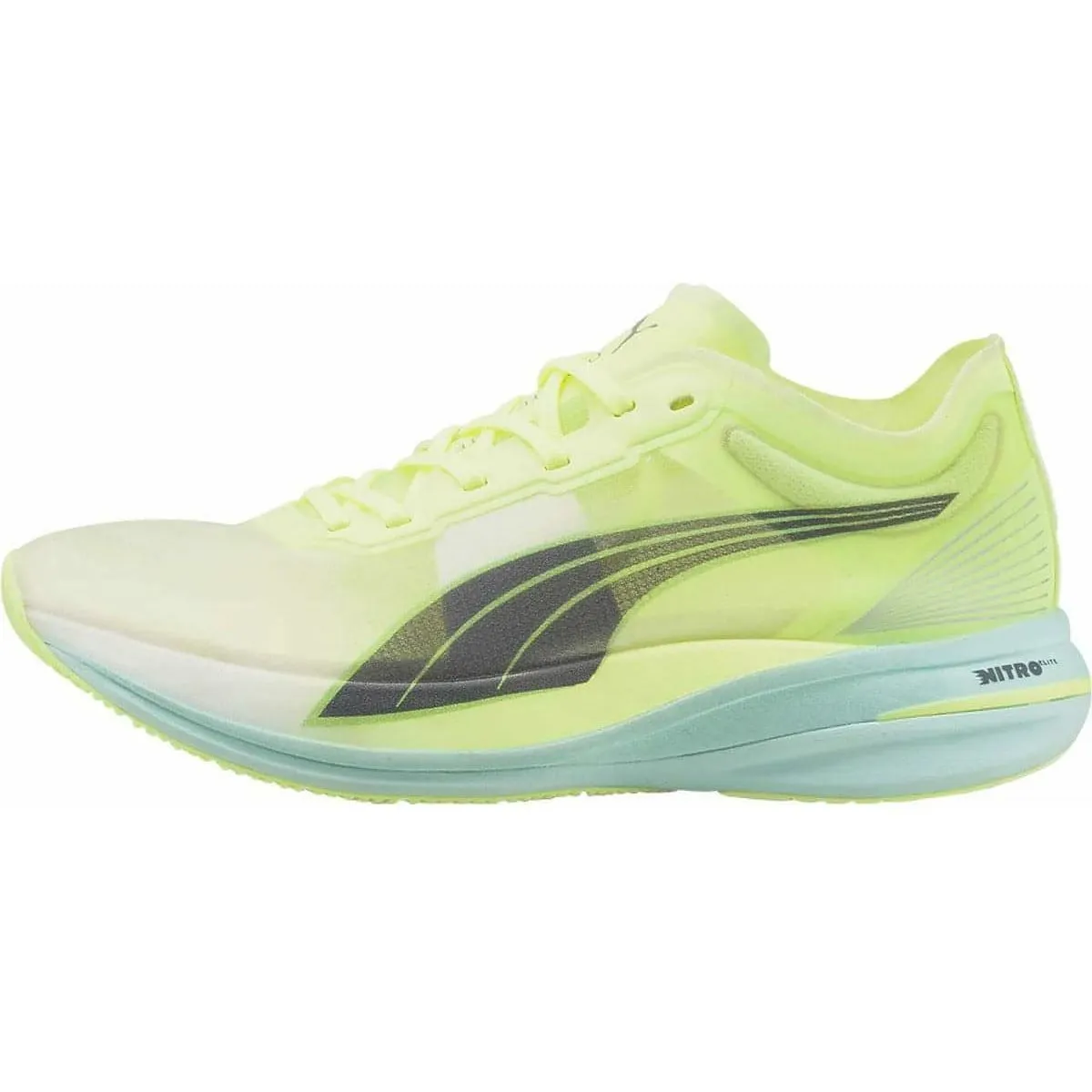 Puma Deviate Nitro Elite Racer Womens Running Shoes - Yellow Puma athletic shoes for urban lifestyle