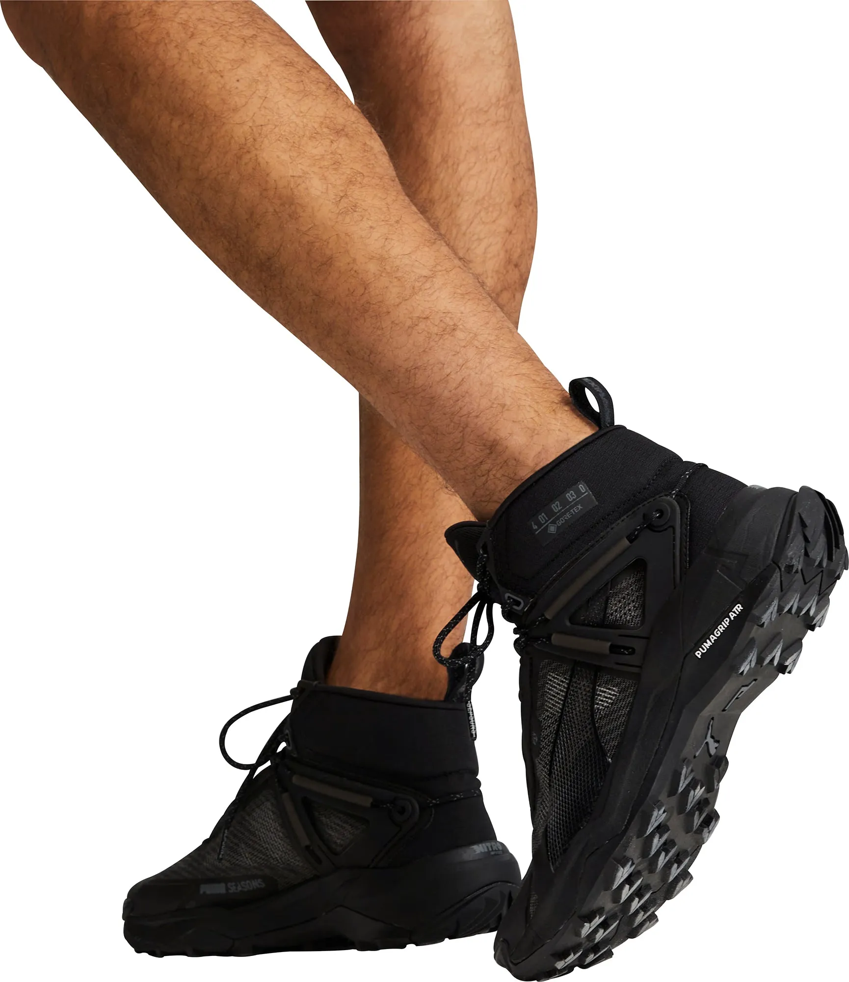 Puma Explore Nitro Mid GORE-TEX Mens Walking Boots - Black Cozy Footwear