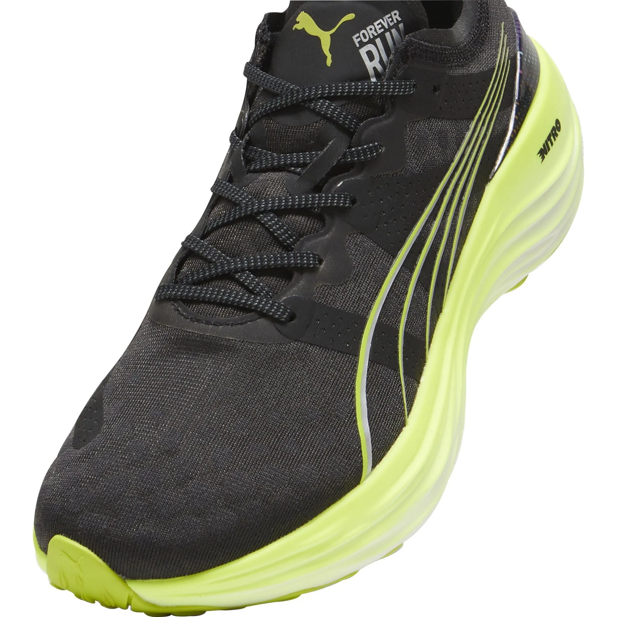 Puma ForeverRun Nitro Mens Running Shoes - Black Cozy Footwear