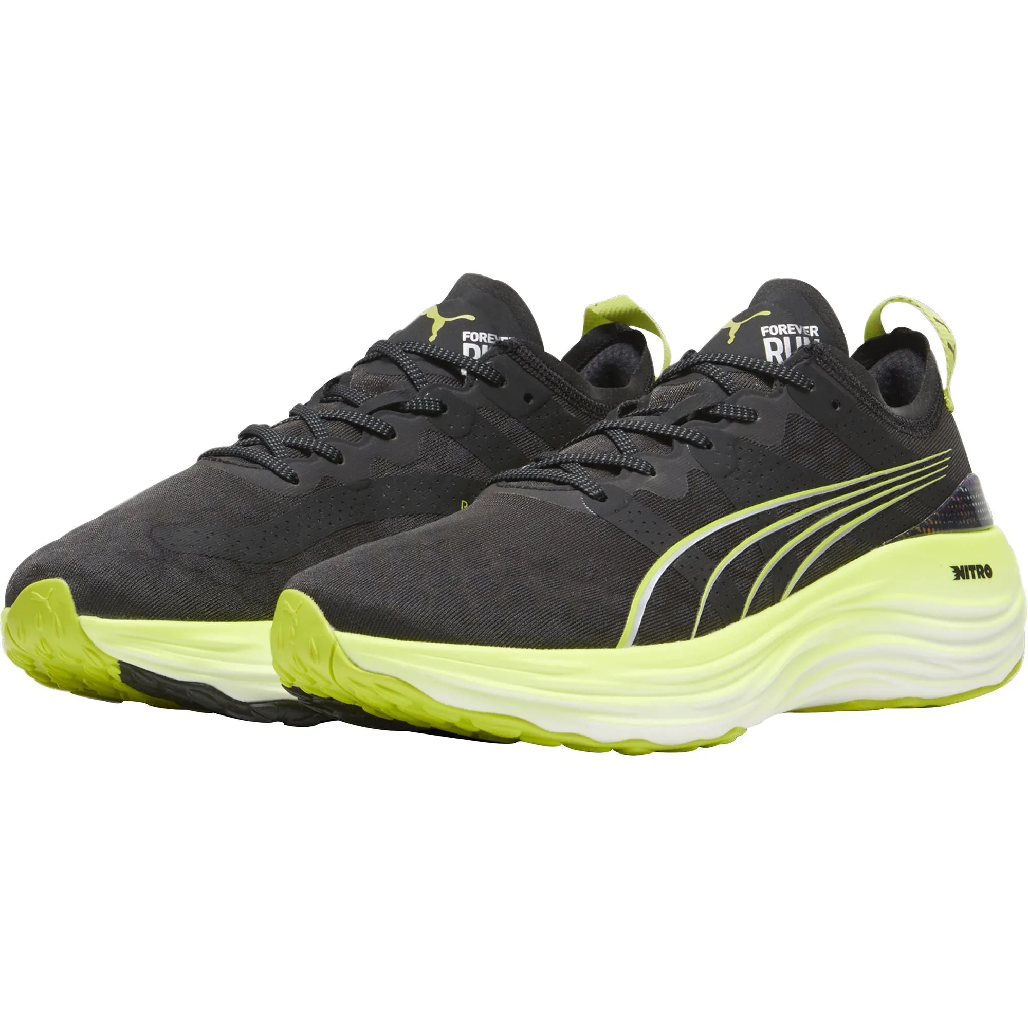 Puma ForeverRun Nitro Mens Running Shoes - Black Cozy Footwear