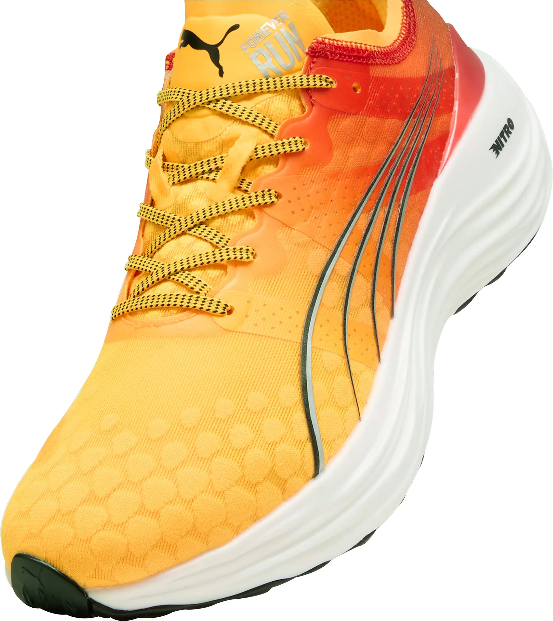 Puma ForeverRun Nitro Mens Running Shoes - Orange Cozy Footwear