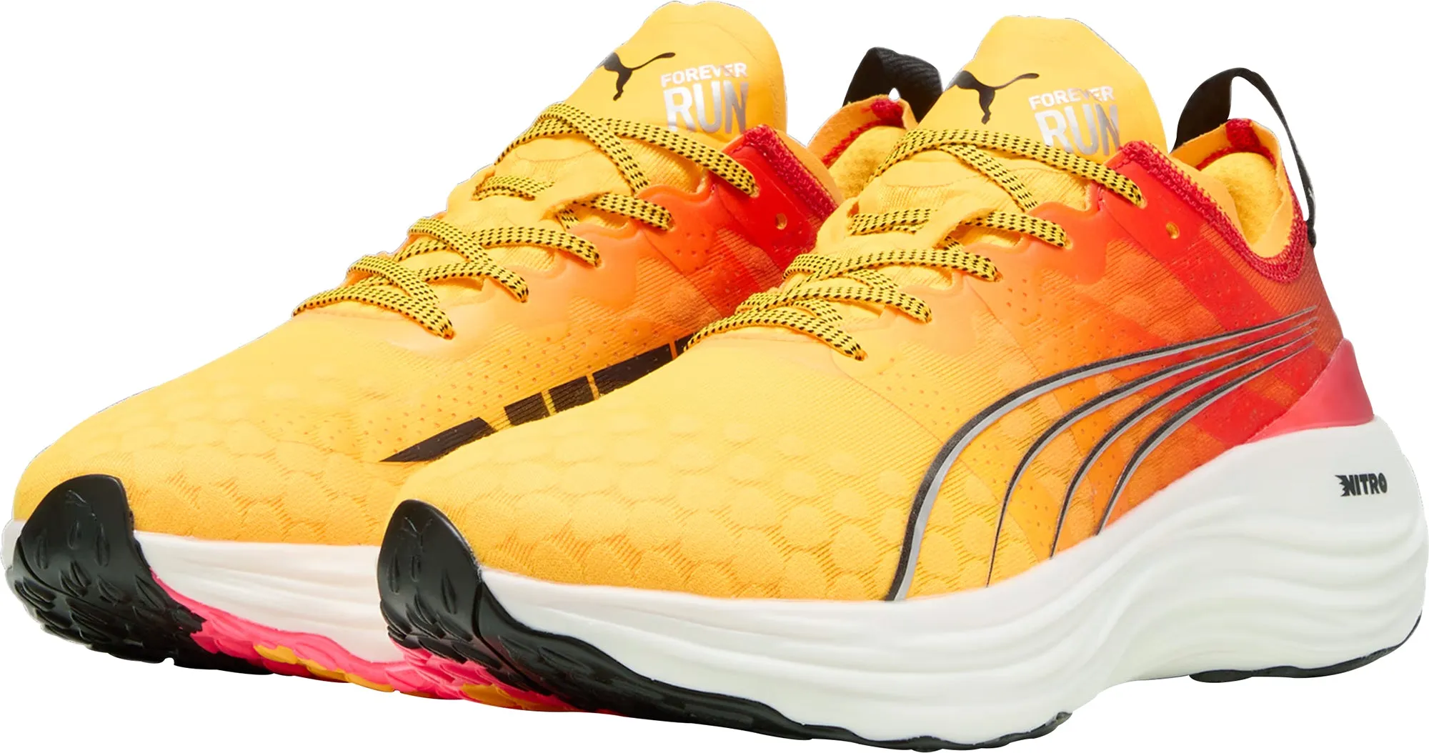 Puma ForeverRun Nitro Mens Running Shoes - Orange Cozy Footwear