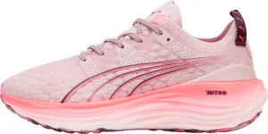 Puma ForeverRun Nitro Womens Running Shoes - Pink Puma sport shoes with bold branding