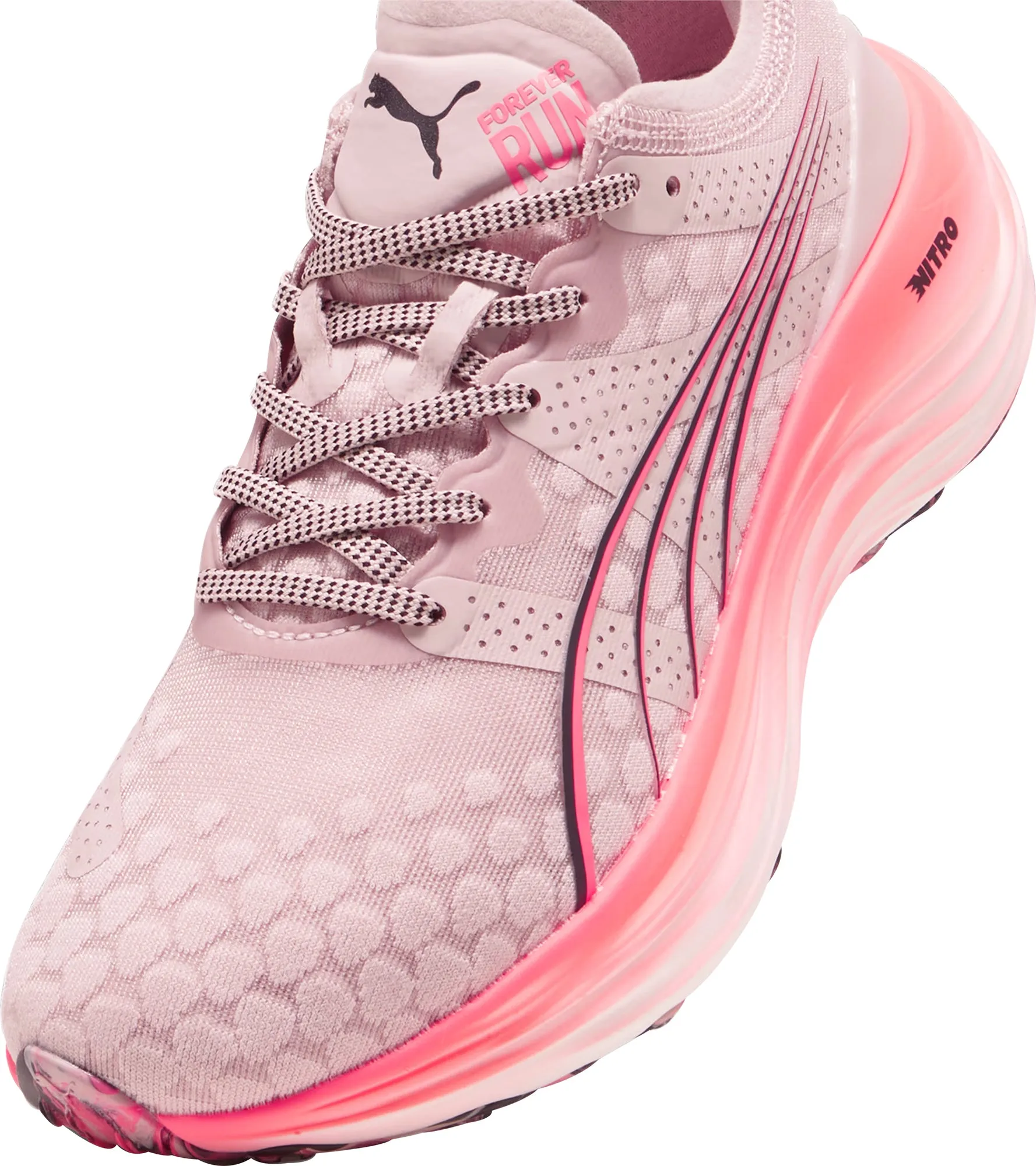 Puma ForeverRun Nitro Womens Running Shoes - Pink Cozy Footwear
