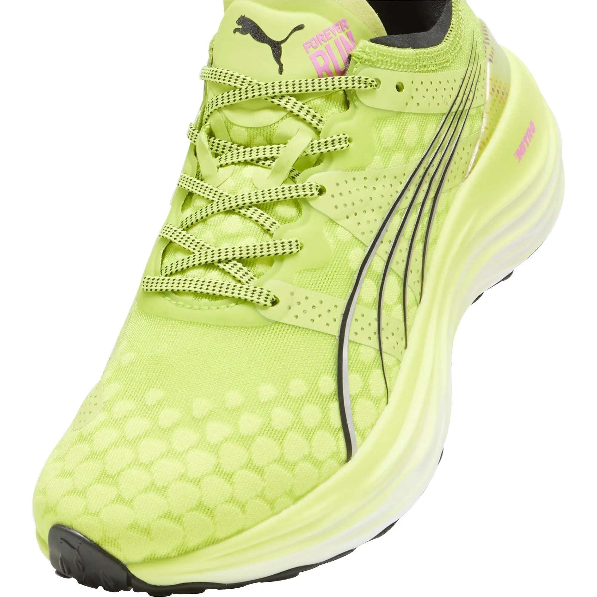 Puma ForeverRun Nitro Womens Running Shoes - Yellow Cozy Footwear
