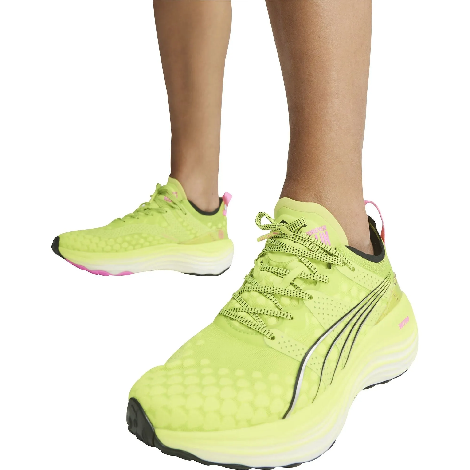 Puma ForeverRun Nitro Womens Running Shoes - Yellow Cozy Footwear