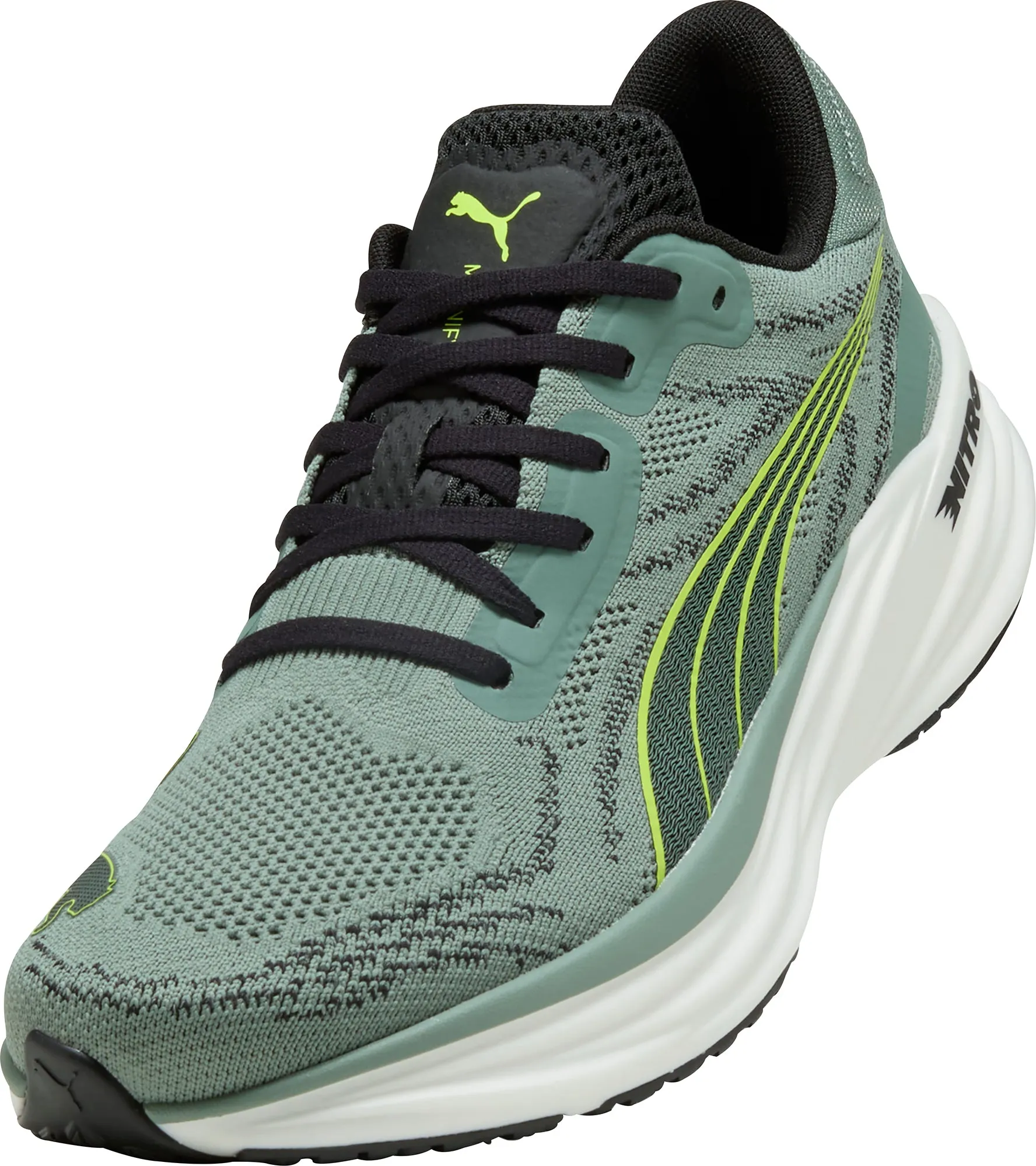 Puma Magnify Nitro 2 Mens Running Shoes - Green Cozy Footwear