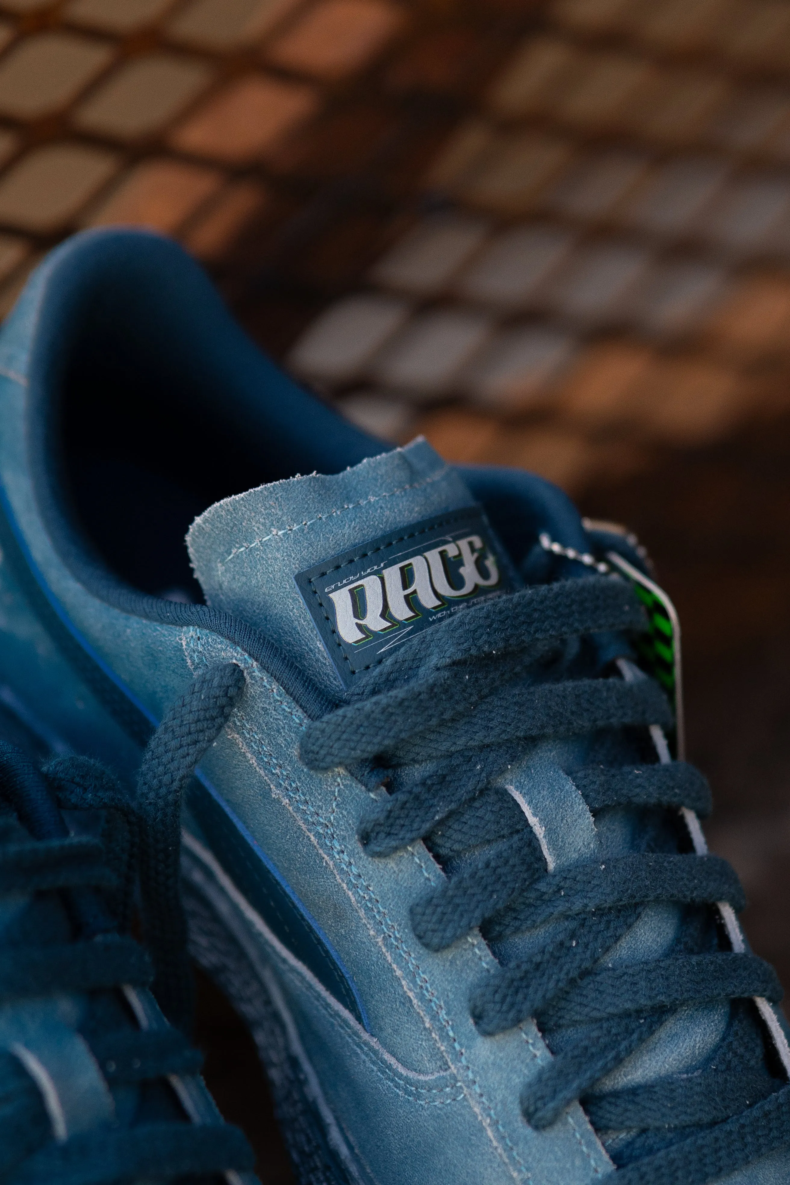 Puma Mercedes-AMG Petronas F1 Team Crews Go Summer Suede T (Ocean Tropic) Puma athletic shoe visuals