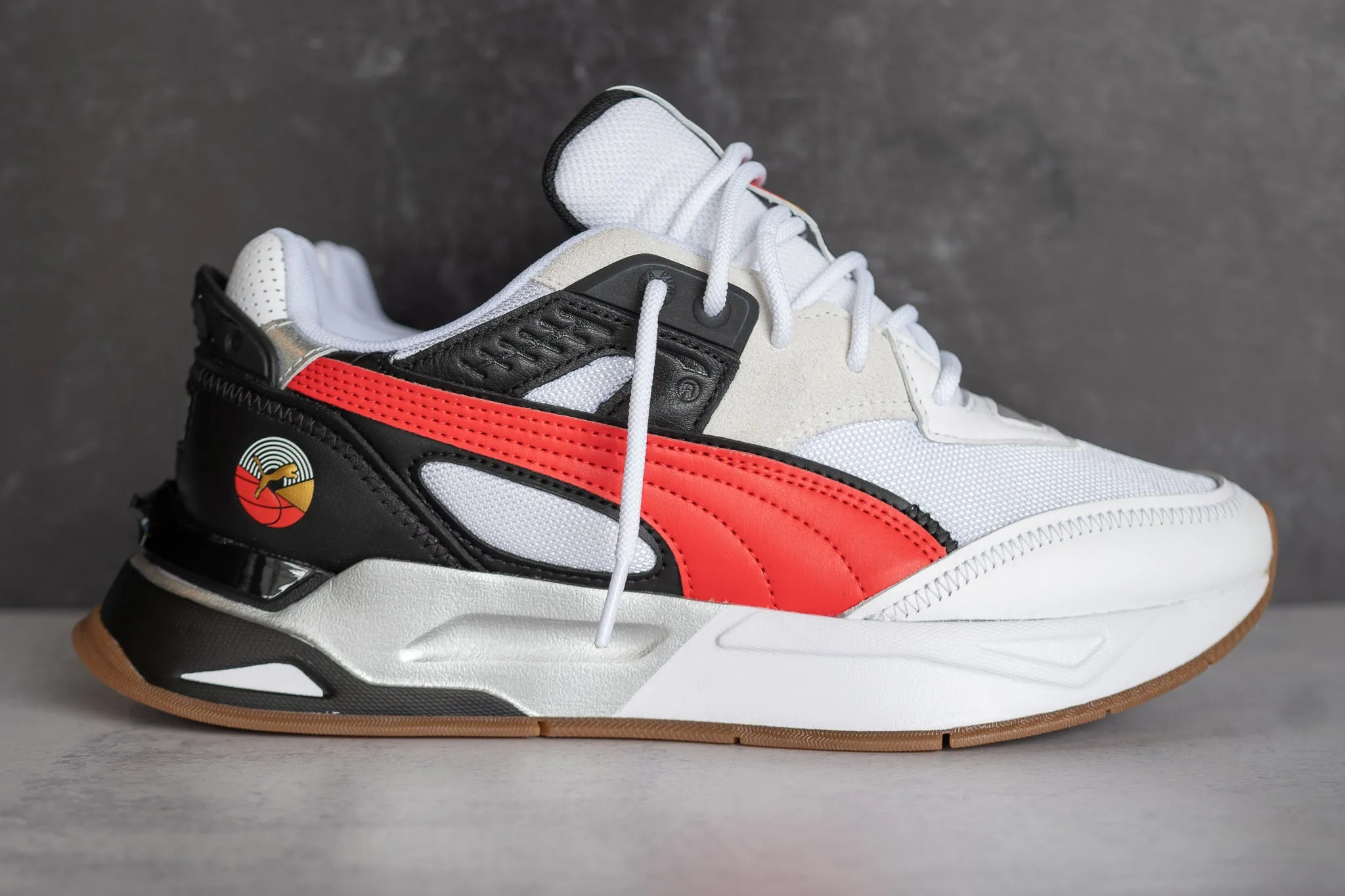 Puma Mirage Sport AS (White/Red) Puma athletic shoe visuals