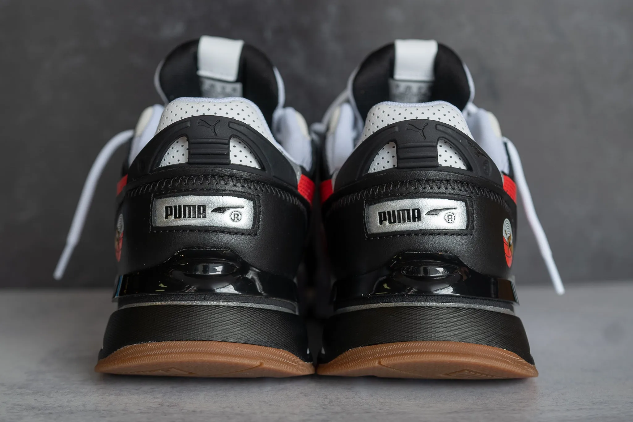 Puma Mirage Sport AS (White/Red) Puma athletic shoe visuals