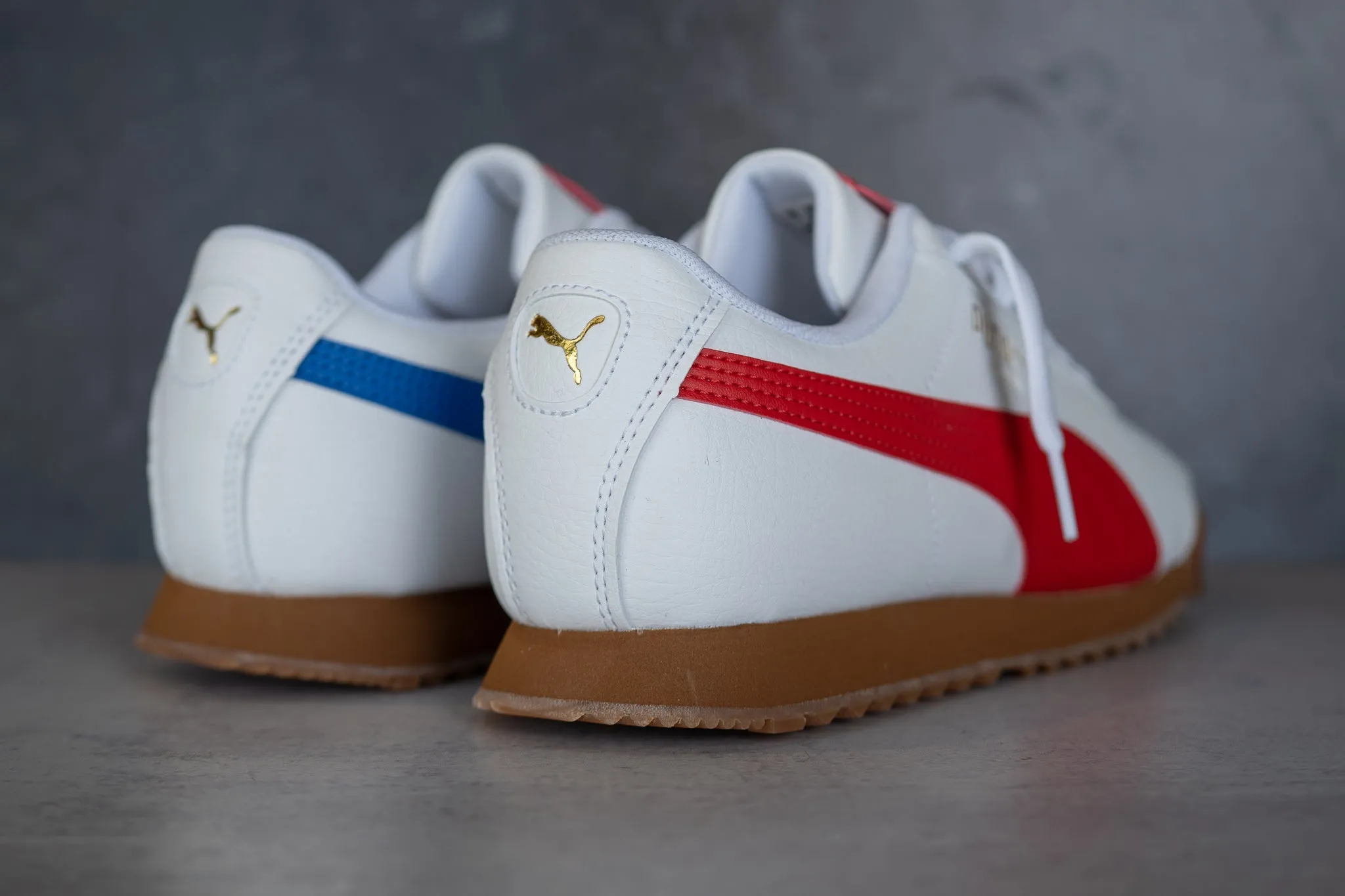Puma Roma RWB (White/Red) Puma athletic shoe visuals