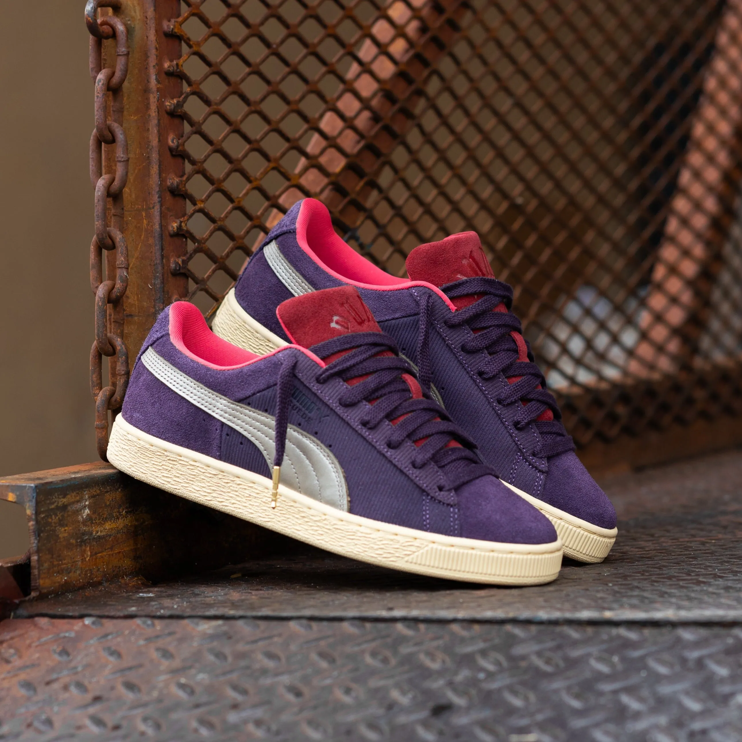 Puma Suede Play Paris (Midnight Plum/Chamomile) Puma athletic shoe visuals