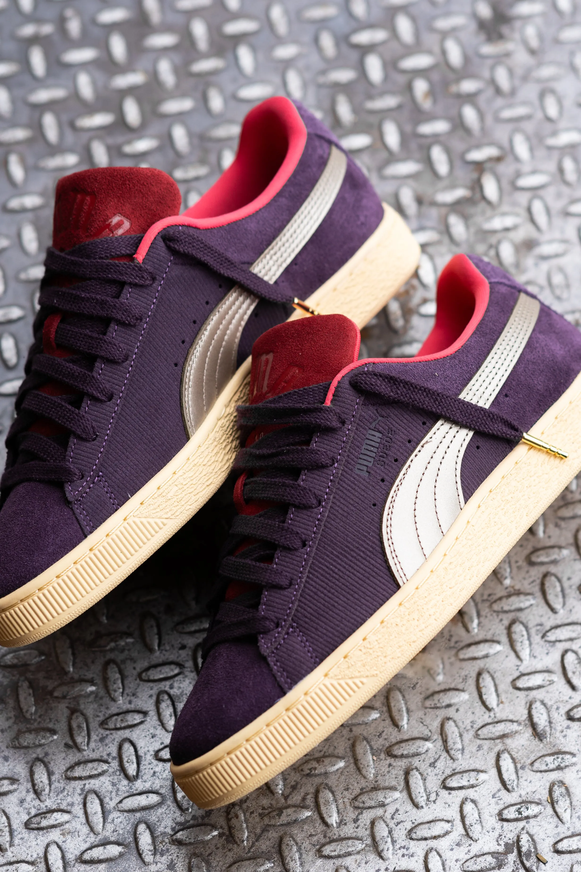 Puma Suede Play Paris (Midnight Plum/Chamomile) Puma athletic shoe visuals