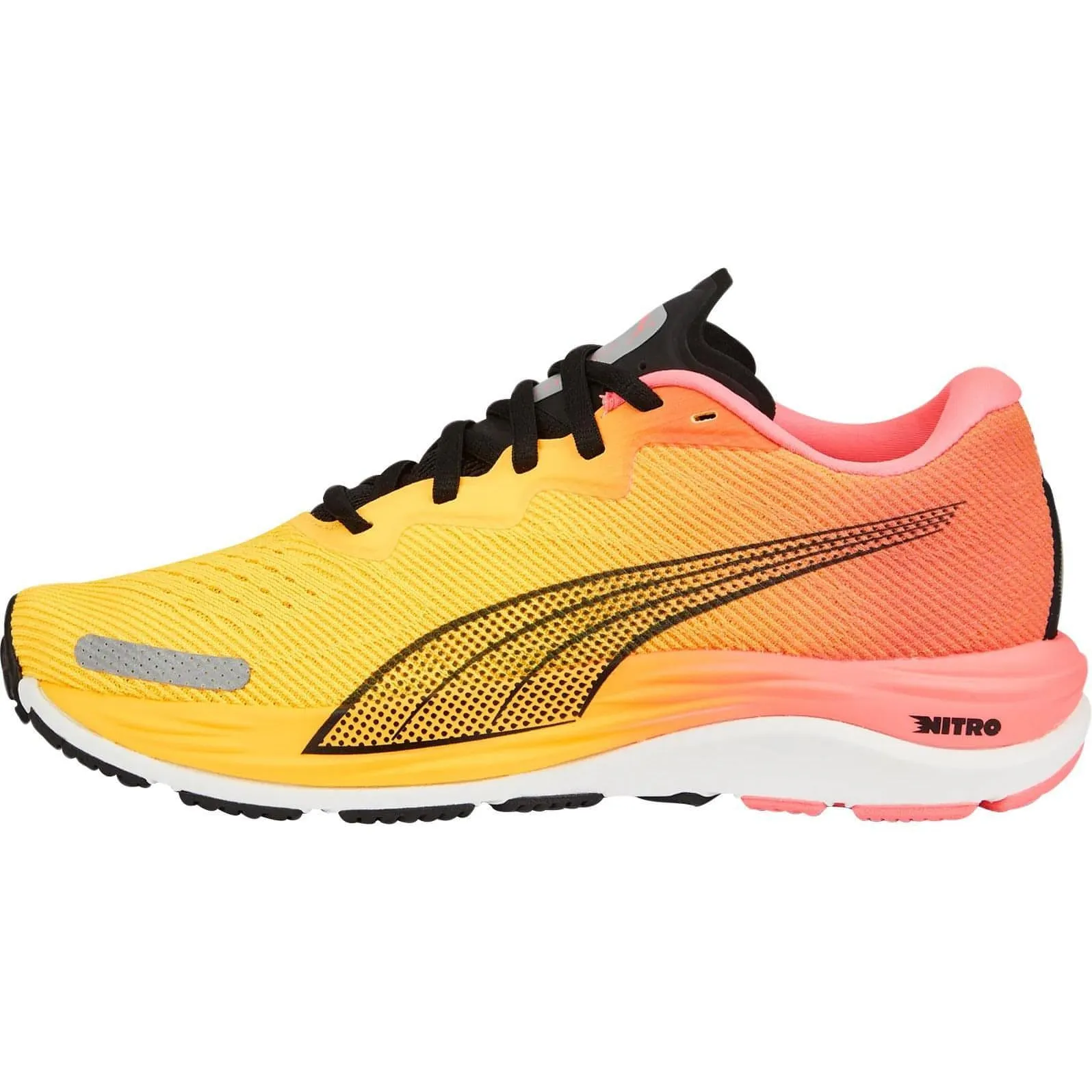 Puma Velocity Nitro 2 Womens Running Shoes - Orange Puma sport shoes with bold branding