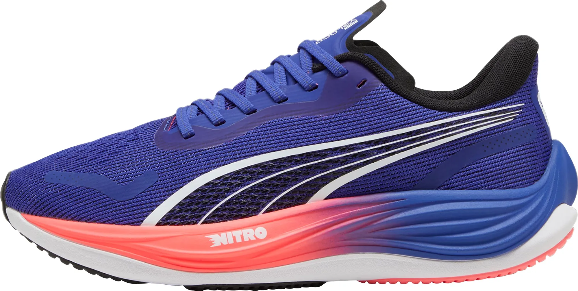 Puma Velocity Nitro 3 Mens Running Shoes - Blue Puma sport shoes with bold branding