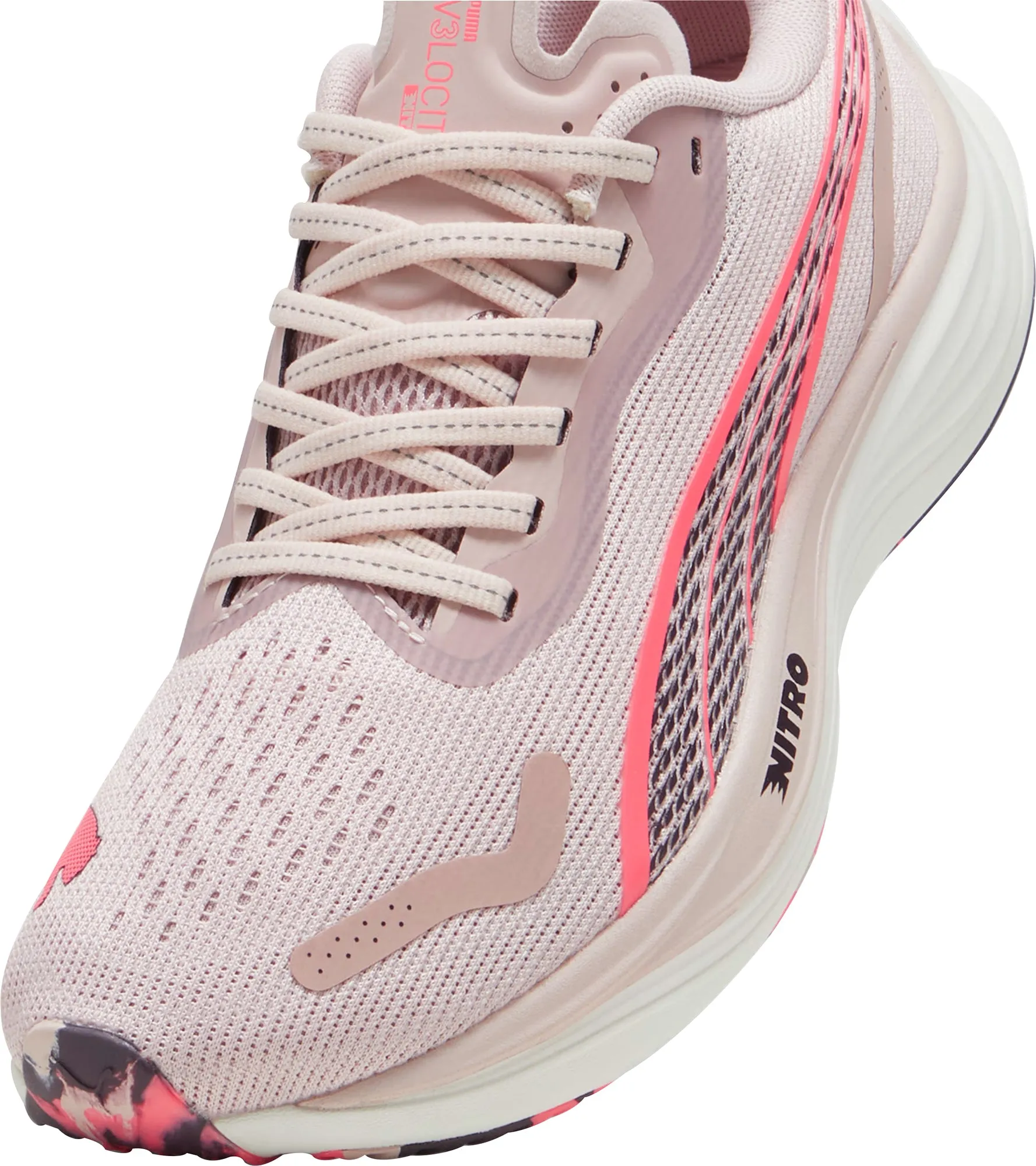 Puma Velocity Nitro 3 Womens Running Shoes - Pink Cozy Footwear